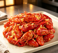 Garlic butter crawfish tails, serving portion